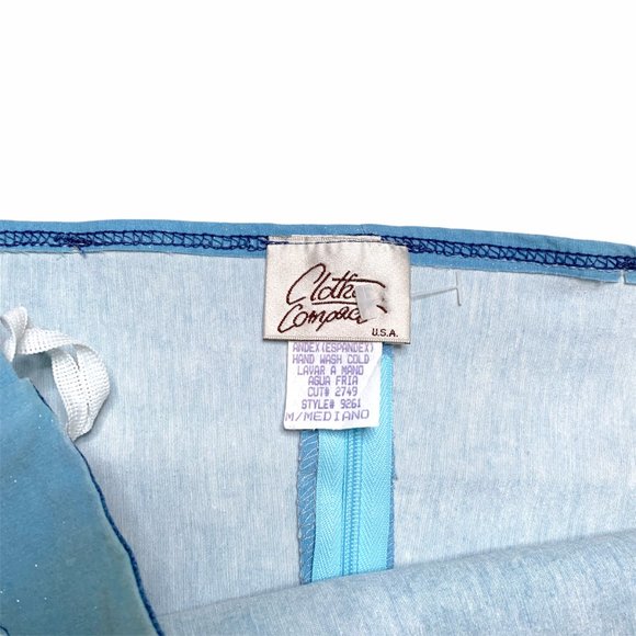 Vintage 90s blue glitter crop tube top - Picture 5 of 5